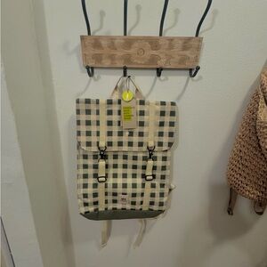 Lefrik Checkered Backpack with Buckle Straps